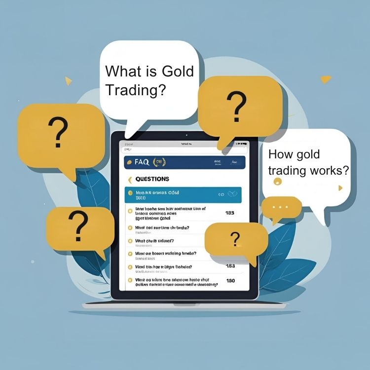 Live gold trading FAQs with answers on safety, storage, and mobile access